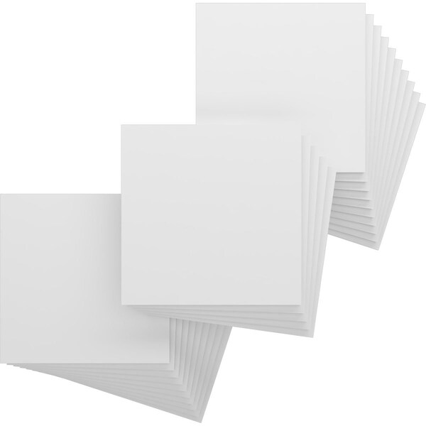 Ekena Millwork 15 3/4W x 15 3/4H x 1/2T PVC Hobby Boards, Unfinished, 25PK HBP16X16X500DUN - main